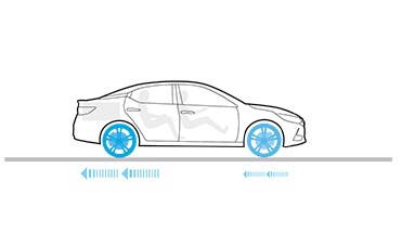 2023 Nissan Versa illustration showing advanced braking technology.