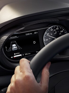2023 Nissan Versa showing advanced drive-assist display.
