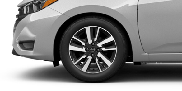 2023 Nissan Versa 16-inch aluminum-alloy wheels.